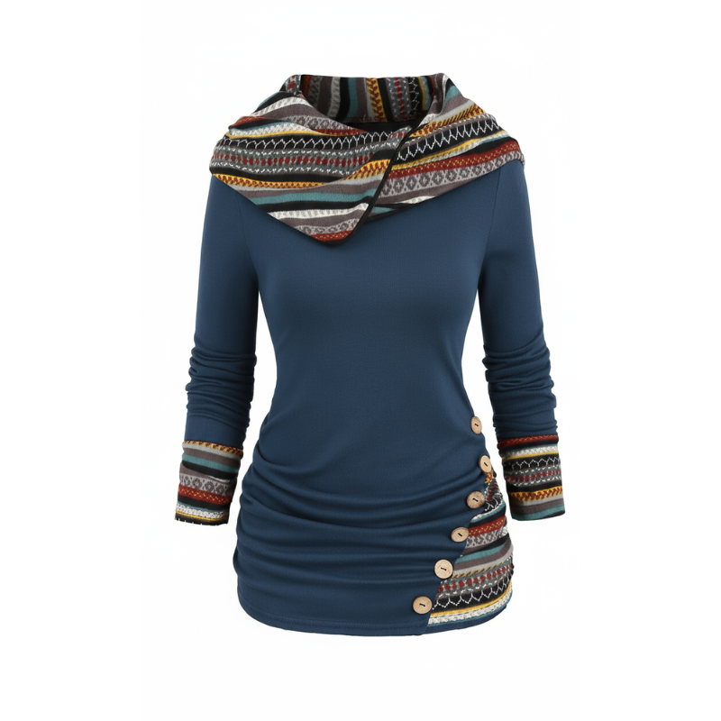 SIERRA Boho Patchwork Hoodie