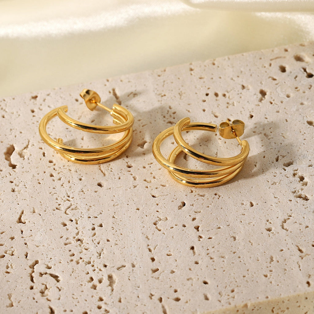 Triple Hoop Earrings