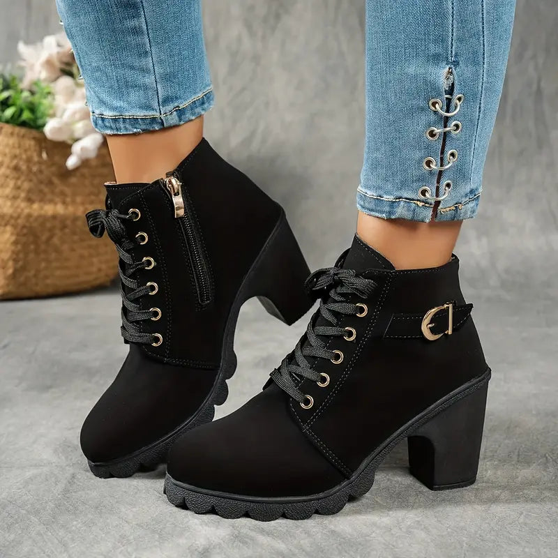 Liora Mid-Heel Ankle Boots