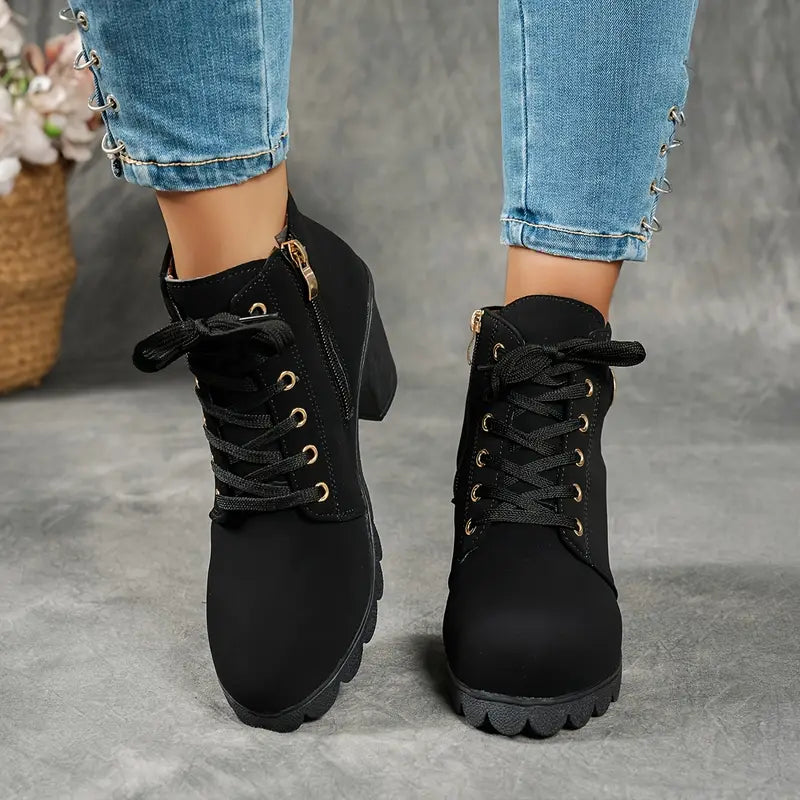 Liora Mid-Heel Ankle Boots